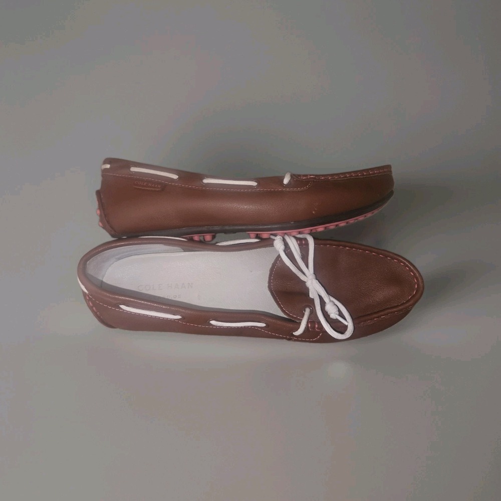 Cole Haan Great EscapDriving Loafers Women's 7.5 B Brown Leather Moccasin Shoes - Picture 1 of 7